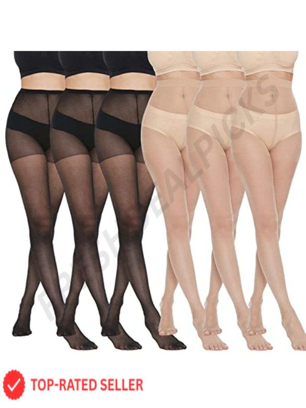 20 Denier Sheer Nylon Pantyhose High Waist Tights for Women